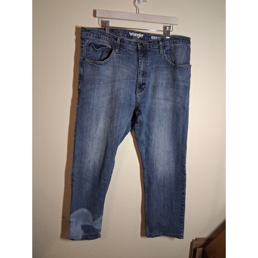 Wrangler Denim Blue Jeans Regular Fit Straight Leg Men's Size 40x30
